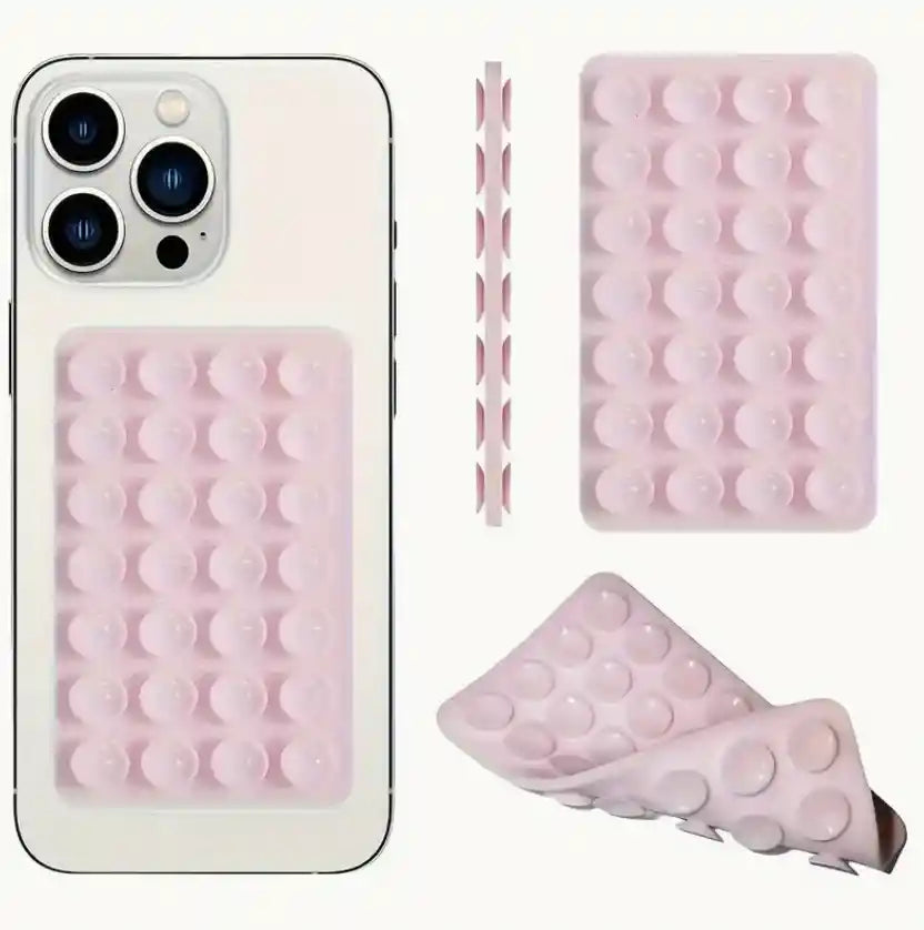 STICKY GRIP: El Sujetador de Ventosas Viral para Celulares (4 unidades- Olvida el trípode y graba contenido increíble en cualquier superficie lisa, espejos o ventanas.