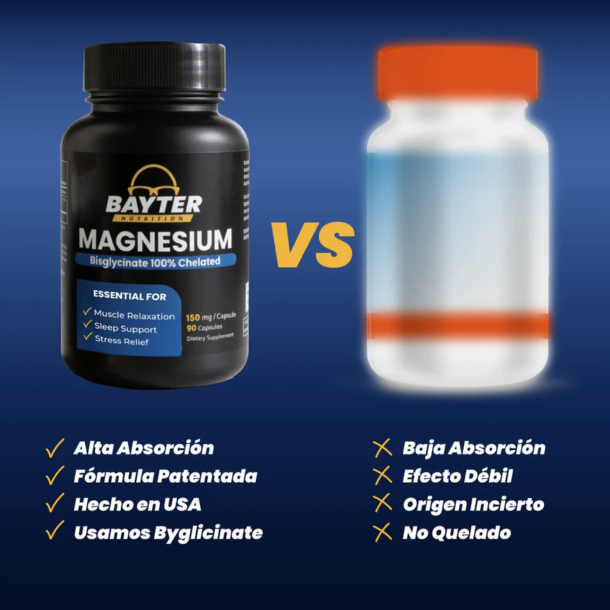 BAYTER MAGNESIUM: Alivio Articular + Vitamina D 100% Efectivo