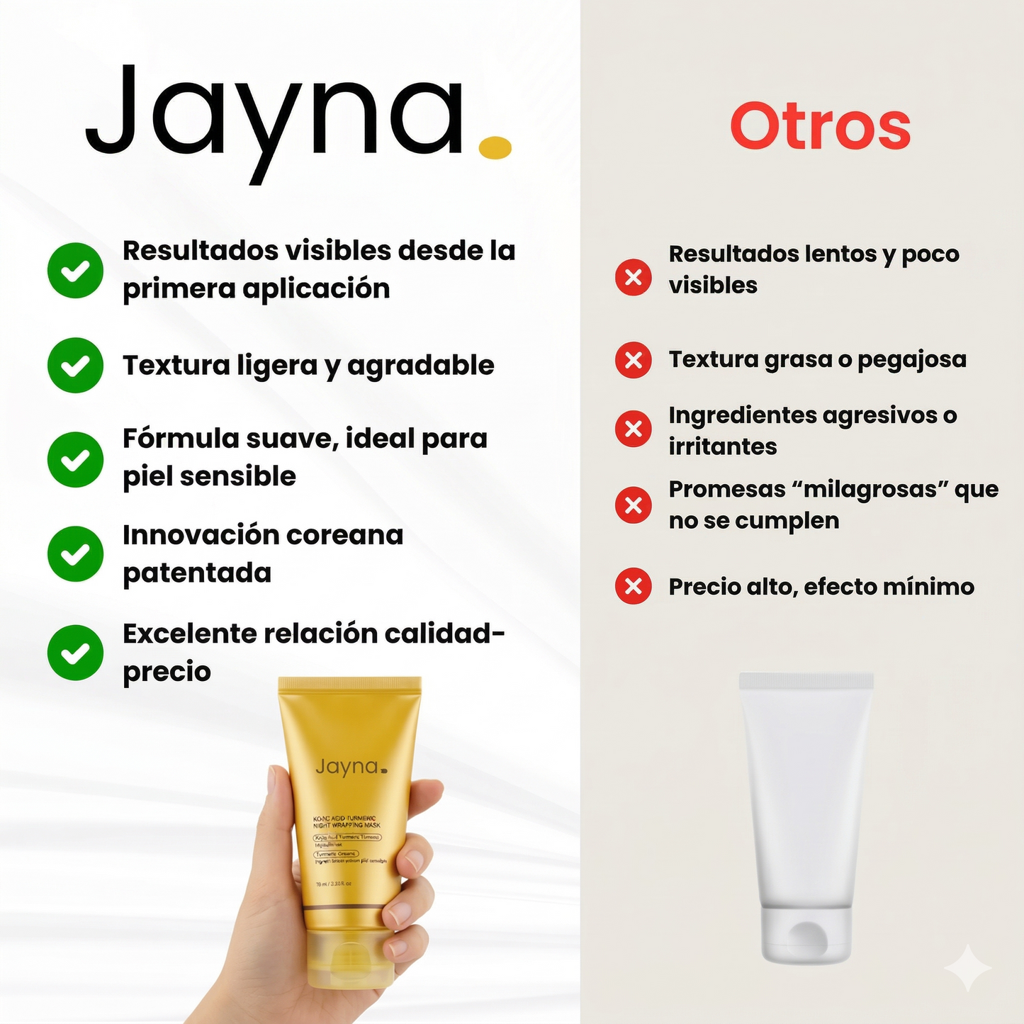 JAYNA MASCARILLA NOCTURNA: Tu Renacimiento Facial Antiedad 100% Efectivo