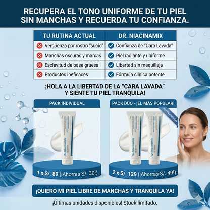 DR. NIACINAMIX TX-CREAM:Tu Piel Radiante y Sin Manchas 100% Efectivo