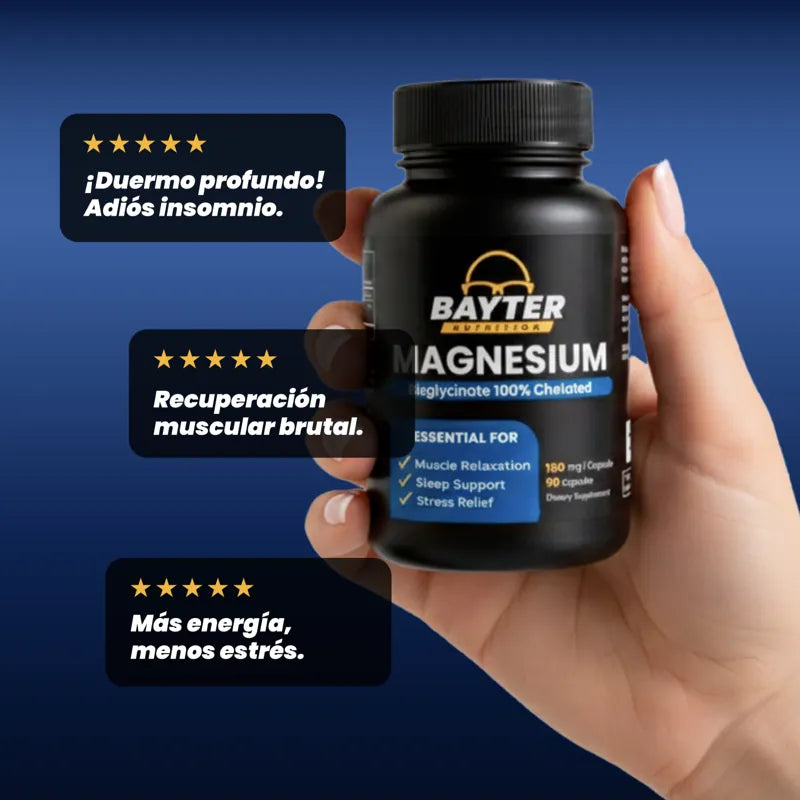 BAYTER MAGNESIUM: Alivio Articular + Vitamina D 100% Efectivo