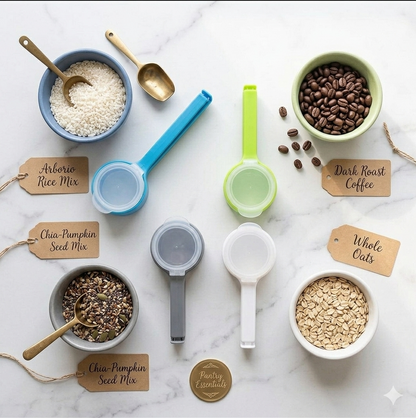 CLIP SELLADOR PRO (4 unidades): Vertido exacto para una cocina siempre impecable y organizada ¡Efectividad garantizada!