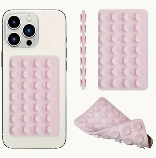 STICKY GRIP: El Sujetador de Ventosas Viral para Celulares  (4 unidades- Olvida el trípode y graba contenido increíble en cualquier superficie lisa, espejos o ventanas.