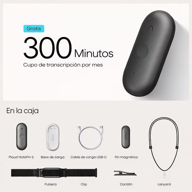 PLAUD NOTEPIN S: Tu Asistente Personal con Inteligencia Artificial (Wearable)