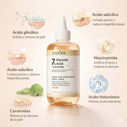 ÁCIDO GLICÓLICO AL 7%: LA SOLUCIÓN PERFECTA PARA LA PIEL CON QUERATOSIS 100% EFECTIVO
