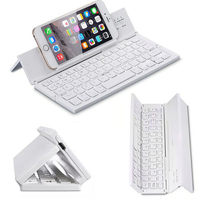 SmartKeyboard Plegable 3-en-1: Tu Oficina de Bolsillo - Escribe correos, informes y tareas desde tu celular o tablet con la comodidad de una laptop