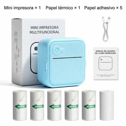 SMART MINI IMPRESORA TERMICA PORTATIL: Imprime Notas, Fotos y Etiquetas al Instante Sin Tinta