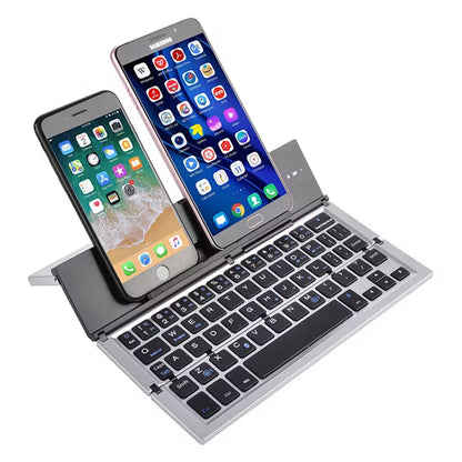 SmartKeyboard Plegable 3-en-1: Tu Oficina de Bolsillo - Escribe correos, informes y tareas desde tu celular o tablet con la comodidad de una laptop