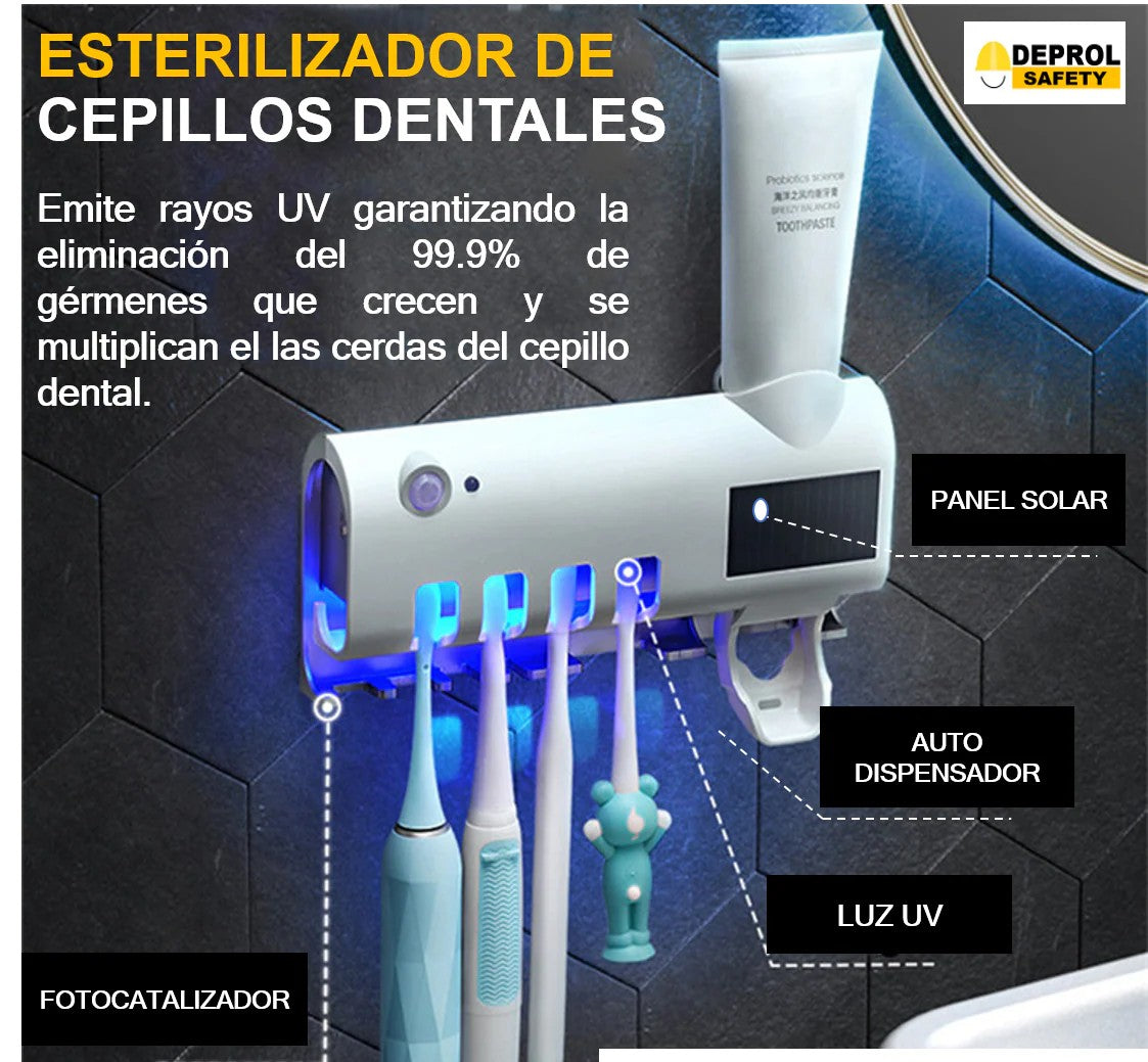 PURIFICADOR DE CEPILLOS UV-Elimina el 99% de bacterias en tu cepillo
